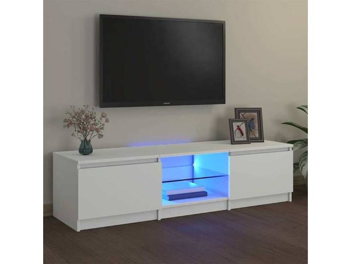 Meilleures Meuble TV avec lumières LED blanc 140x40x35 5cm SSD60748179