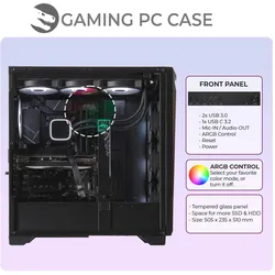 Sedatech Expert Gaming PC - UCCQ571I1I1HF (2000 GB, 32 GB, AMD Ryzen 9 7900X3D), PC, Schwarz