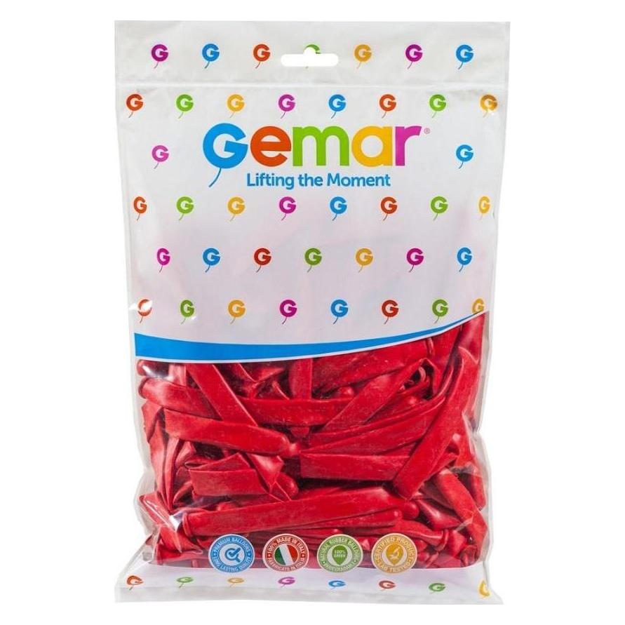 GoDan Italienische rote Röhrenballons 7,5 cm 100 Stück (100x) (54616245)
