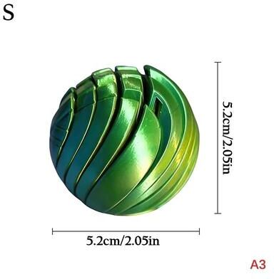 Uplift Picks 3D Rotating Slime Ball Fidget Toy Anxiety Relief Twistsphere green (small)