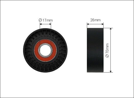Caffaro Spannrolle, Keilrippenriemen 500435 Für Suzuki