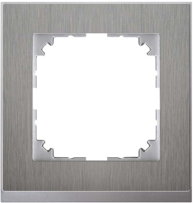 Merten Cadre décoratif 1-fach acier inoxydable/aluminium MEG4010-3646 (MEG4010-3646)