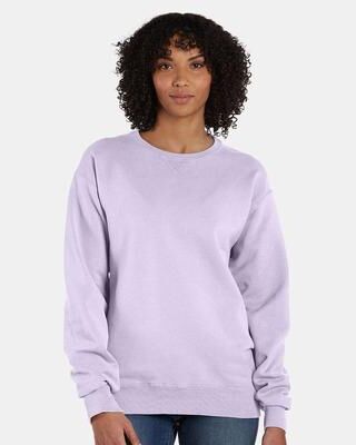 ComfortWash by Hanes GDH400 Men's Comfort Wash Fleece Sweatshirt in Future Lavender size Large   Cotton/Polyester Blend