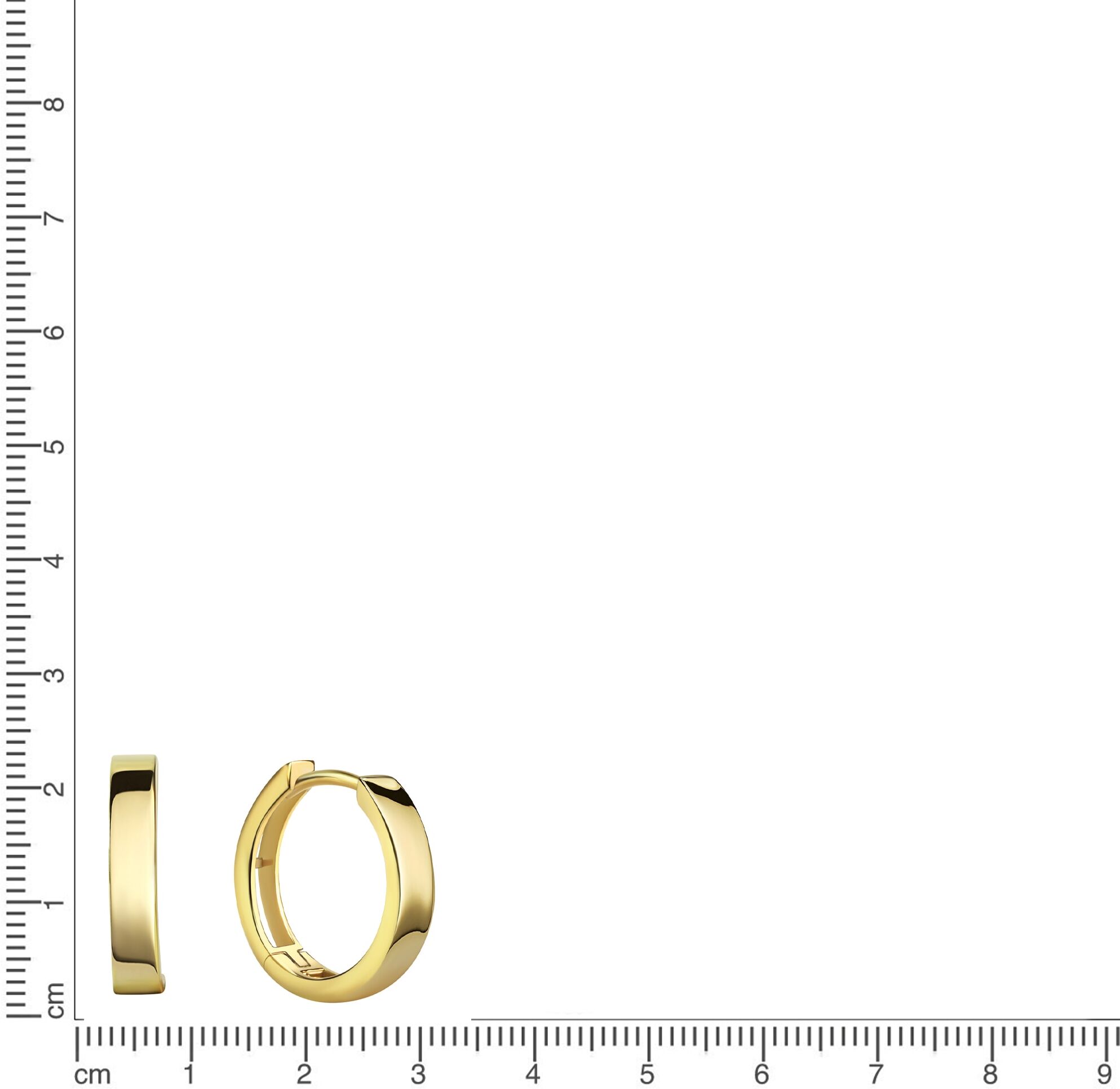 Paar Creolen FIRETTI "Schmuck Geschenk Gold 333 Ohrschmuck Ohrringe" Gr. 15, gold (gelbgoldfarben), Ohrringe, Damen, 15, Gelbgold 333, Paar Creolen