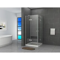 Fa-Bausysteme Glasdusche Eder Klarglas 80 x 80 cm ohne Wanne