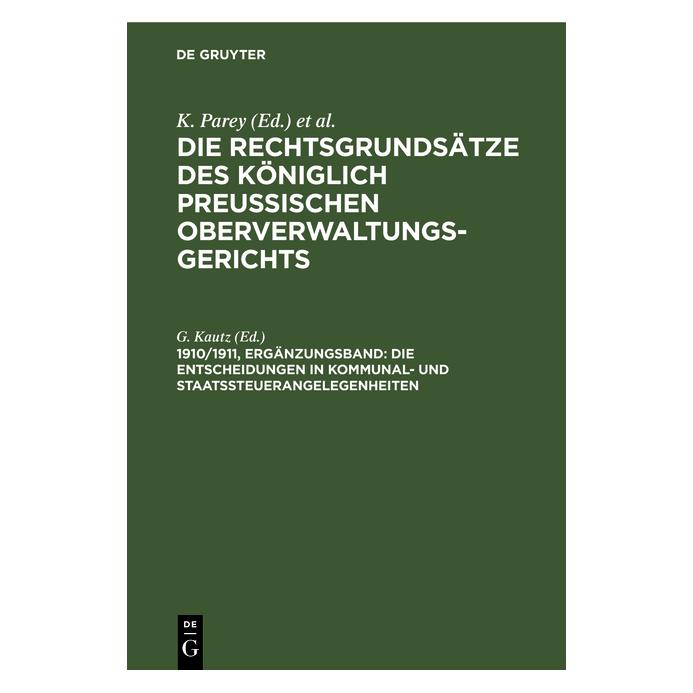 De Gruyter Die Entscheidungen in Kommunal- und Sta (67780516)