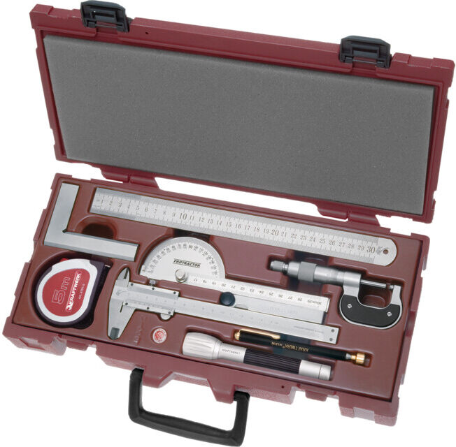 Kraftwerk Mallette à outils de mesure COMPLETO, 9 pièces (4900-12K)