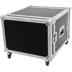 Roadinger Rack Profi 8HE 45cm mit Rollen (19" Case), Audio Racks + Cases, Schwarz