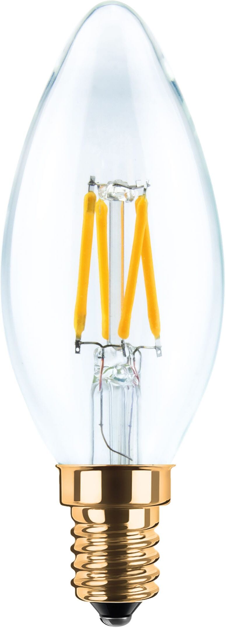 SEGULA LED-Leuchtmittel "LED Kerze klar", Energieeffizienz: F (A-G), transparent, L:100cm Ø:35cm, Leuchtmittel, dimmbar, E14, Kerze klar