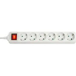 Lindy 73103 Verlängerungskabel 6 AC-Ausgänge Drinnen Weiß