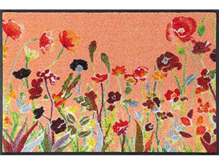 Wash+Dry Fußmatte Wildflowers 50x75 cm, orange