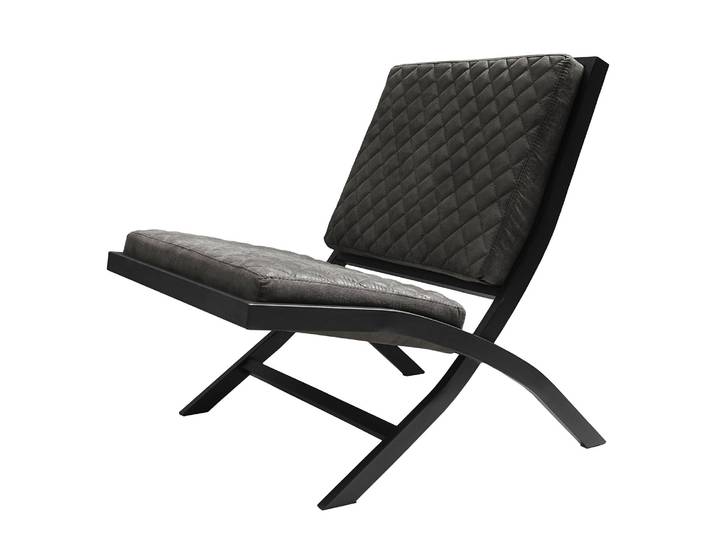 Sessel Bourke I Grau/Anthrazit Microfaser 64 x 73 x 75cm