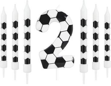 Inspired Living Soccer Birthday Candles Set 7 Pieces Football Cake Candles For Sports Theme Birthday Parties 2