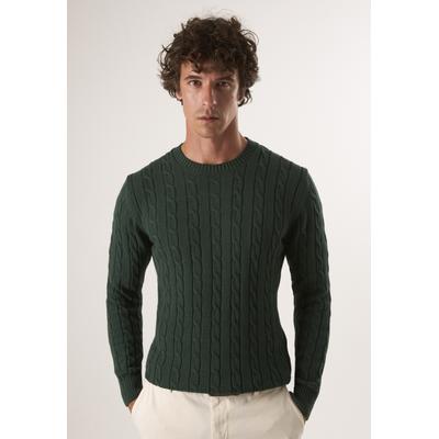 Rundhalspullover FELIX HARDY "Rundhalspullover", Herren, Gr. XXL, grün (dunkelgrün), 100% Baumwolle, Rundhals, Pullover Rundhalspullover