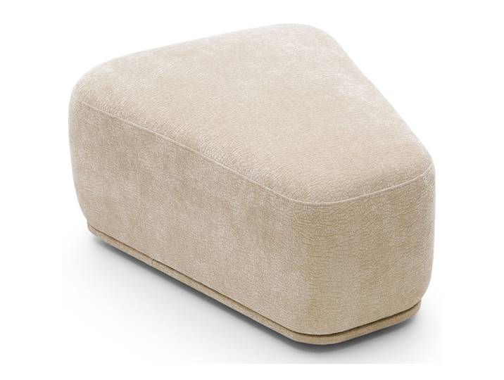 Modulares dreieckiges Pouf Bommo in Beige Chenille