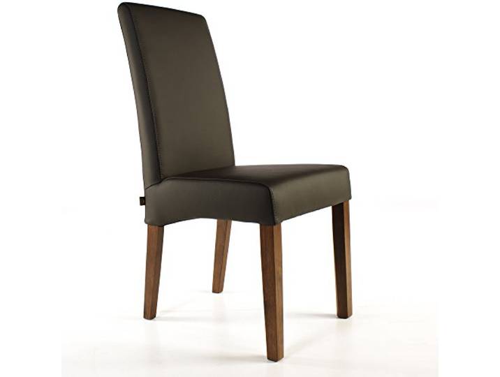 SIX Lederstuhl Bambi Rindsleder Braun Nussbaum Lederstühle Stühle Stuhl NEU