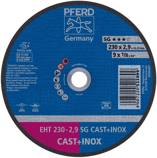 Pferd Disque à tronçonner droit A24QSG 230x2,9mm (61328832)
