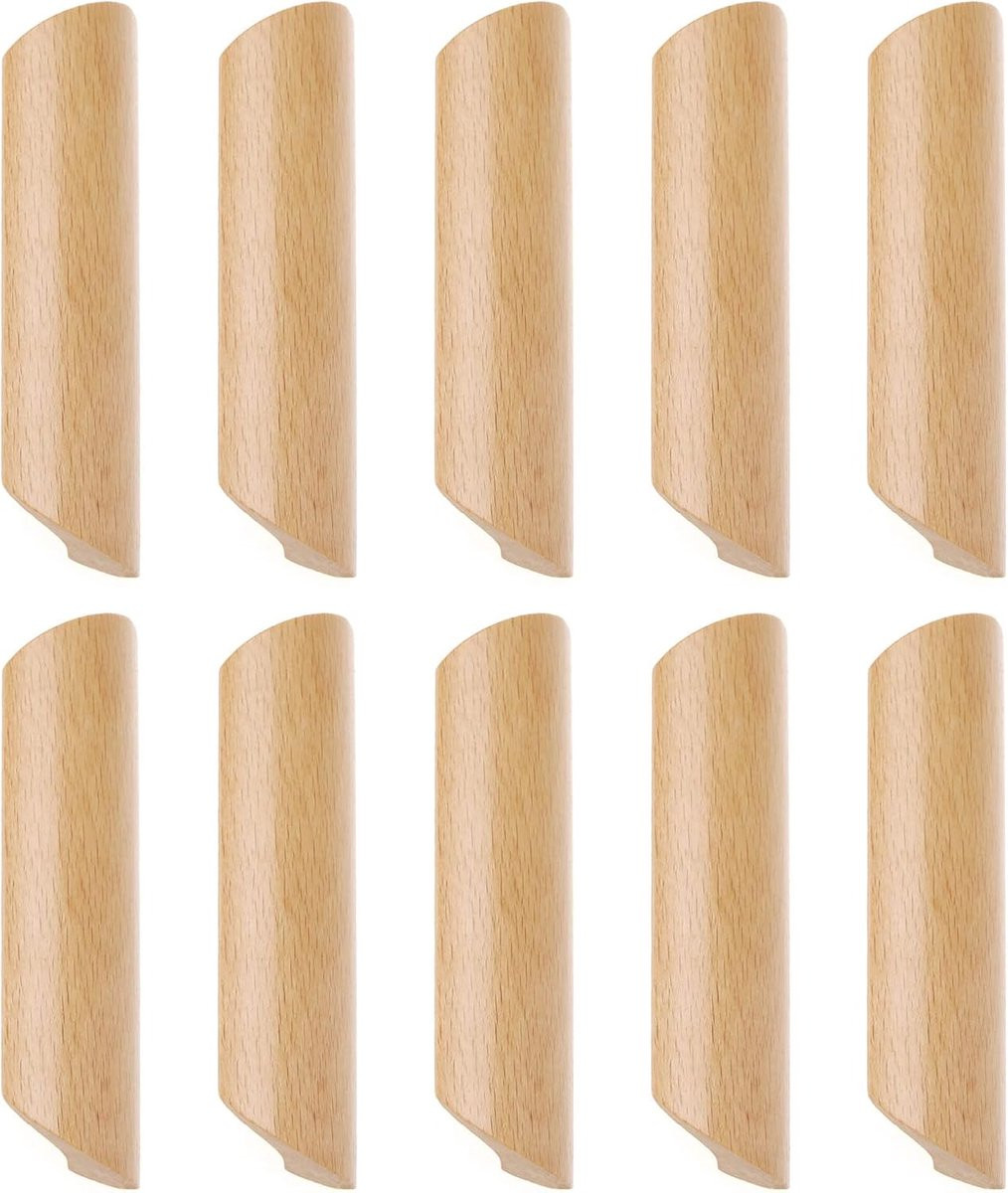 10 Stuks Houten Kastgrepen - Ladehandgrepen voor Meubels en Decoratie - 96mm Gat