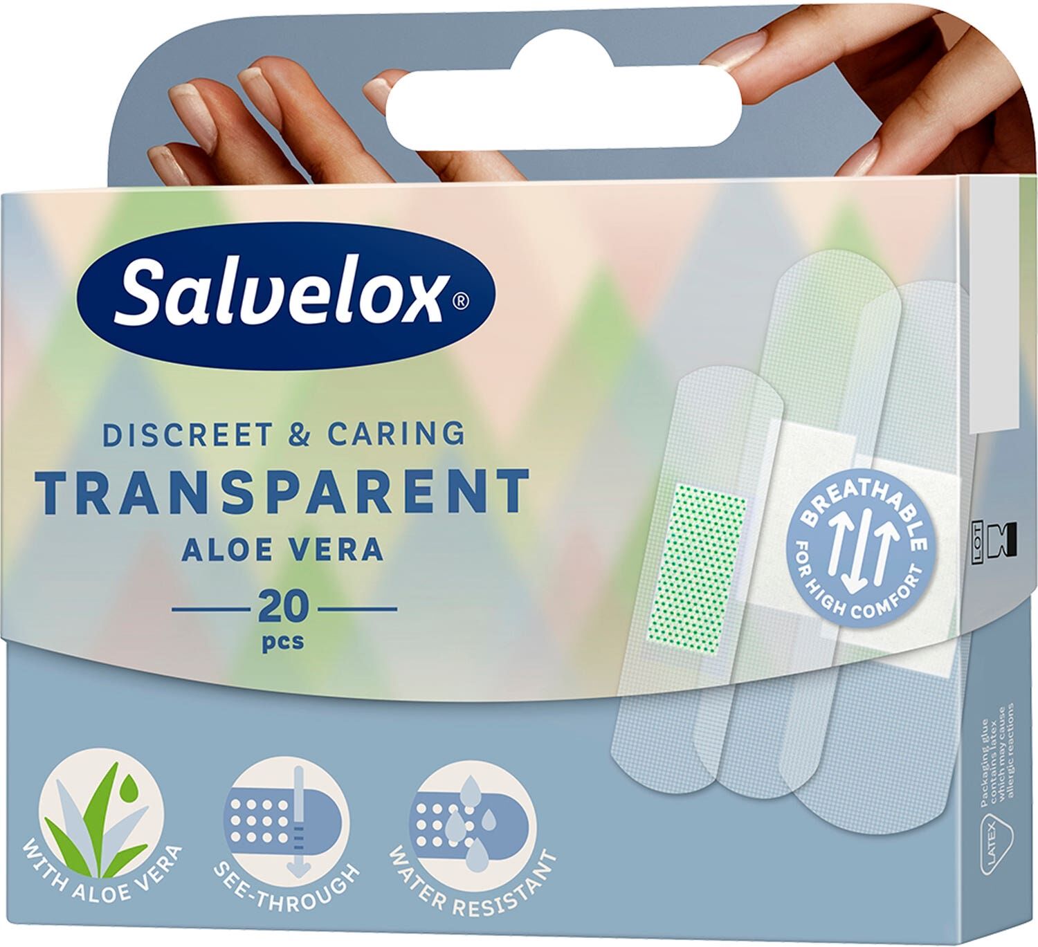 SALVELOX apósito adhesivo Aloe Vera transparente 20 uds
