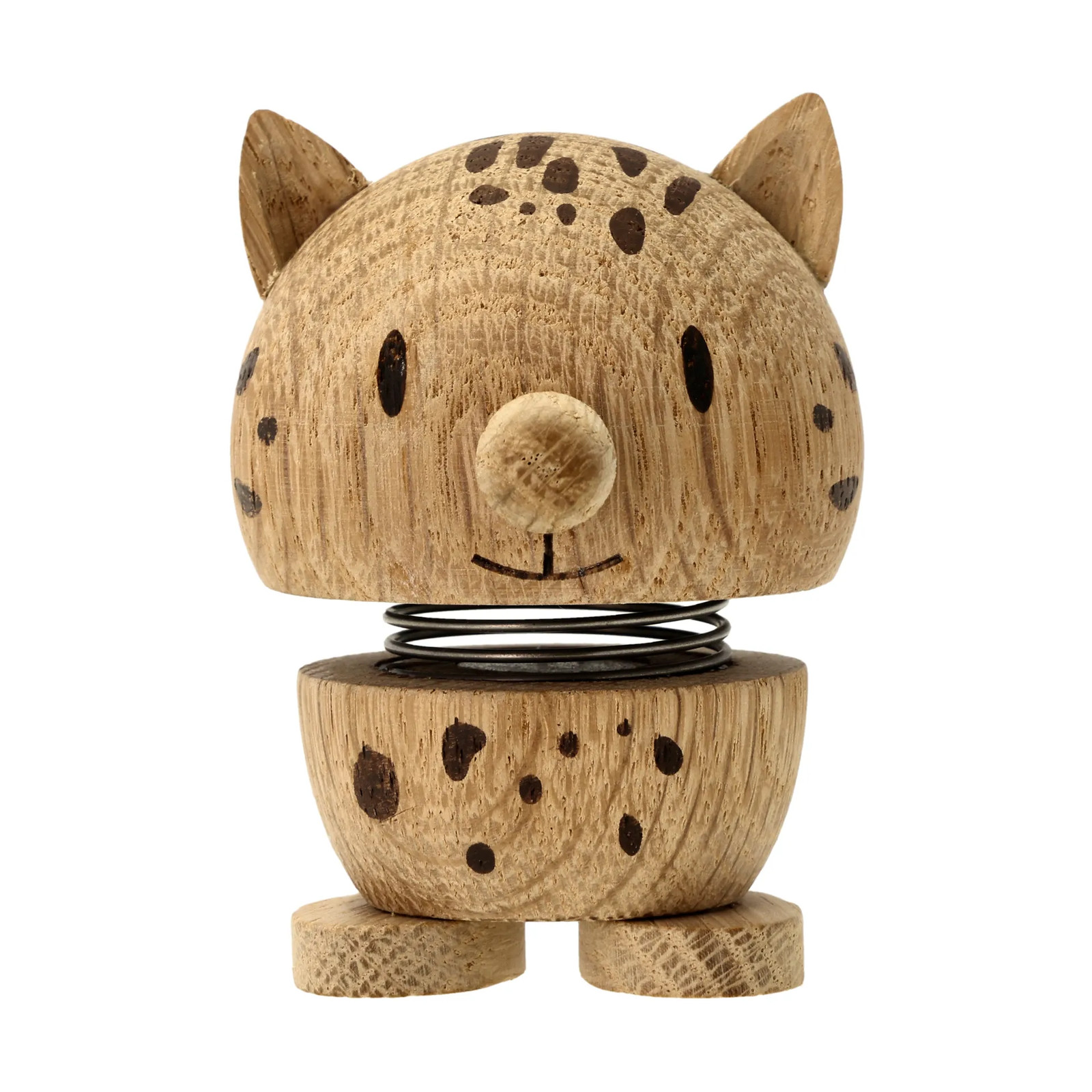 Hoptimist figuur S Leopard in eikenhout