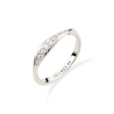 Silberring ELLI DIAMONDS "Ring Laborgezüchtete Diamanten Weiß (0.18 ct) 925 Sterling Silver" Gr. 56, silber, Fingerringe, Damen, 56, Silber 925 (Sterlingsilber), Silberring