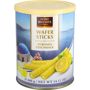 Feiny-Biscuits Waffeln Wafer Sticks Zitrone, mit Zitronencreme, 400 g