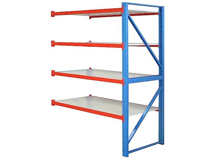 Vesalia Profi Steckregal 204 cm Hoch - 80 cm Tiefe (Anbauregal - Tiefe 80 cm - Breite 100 cm)