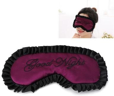 Inspired Deals Luxury Satin Sleep Mask For Travel And Deep Rest purple
