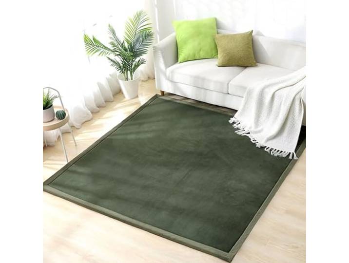 Krabbelmatte Baby 3cm Dicke weich Kinderteppich rutschfeste Vergrößern Spielmatte, als Krabbeldecke fürs, Yogamatte und Übungsauflage Tatami Teppiche, Verdickung Korallen Samt Teppich 150 x 180 cm