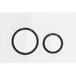 Sigma21 Betätigungsplatte für 2-Mengen-Spülung, Metallfarbe schwarzchrom: schwarzchrom, weiß