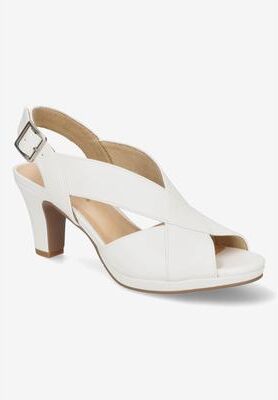 Women's Christy Sandals by Easy Street in White (Size 8 1/2 M)