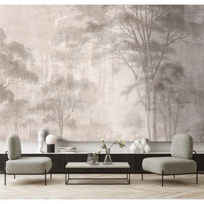 Fototapete LIVING WALLS "Walls by Patel 5 Fototapete Nebelwald-Panorama", natur, B:4m H:0m L:2,7m, Vlies, Tapeten, Nebelwald-Panorama auf 200 g/m² Premium-Vlies