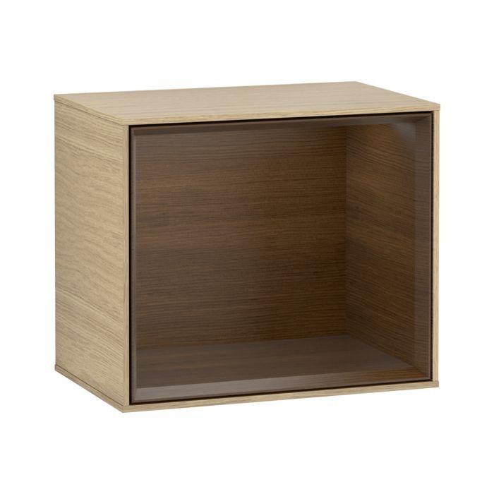 Villeroy und Boch Finion Regalmodul F590GNPC 41,8x35,6x27cm, Ladestation, Regal Walnut Veneer, Oak Veneer