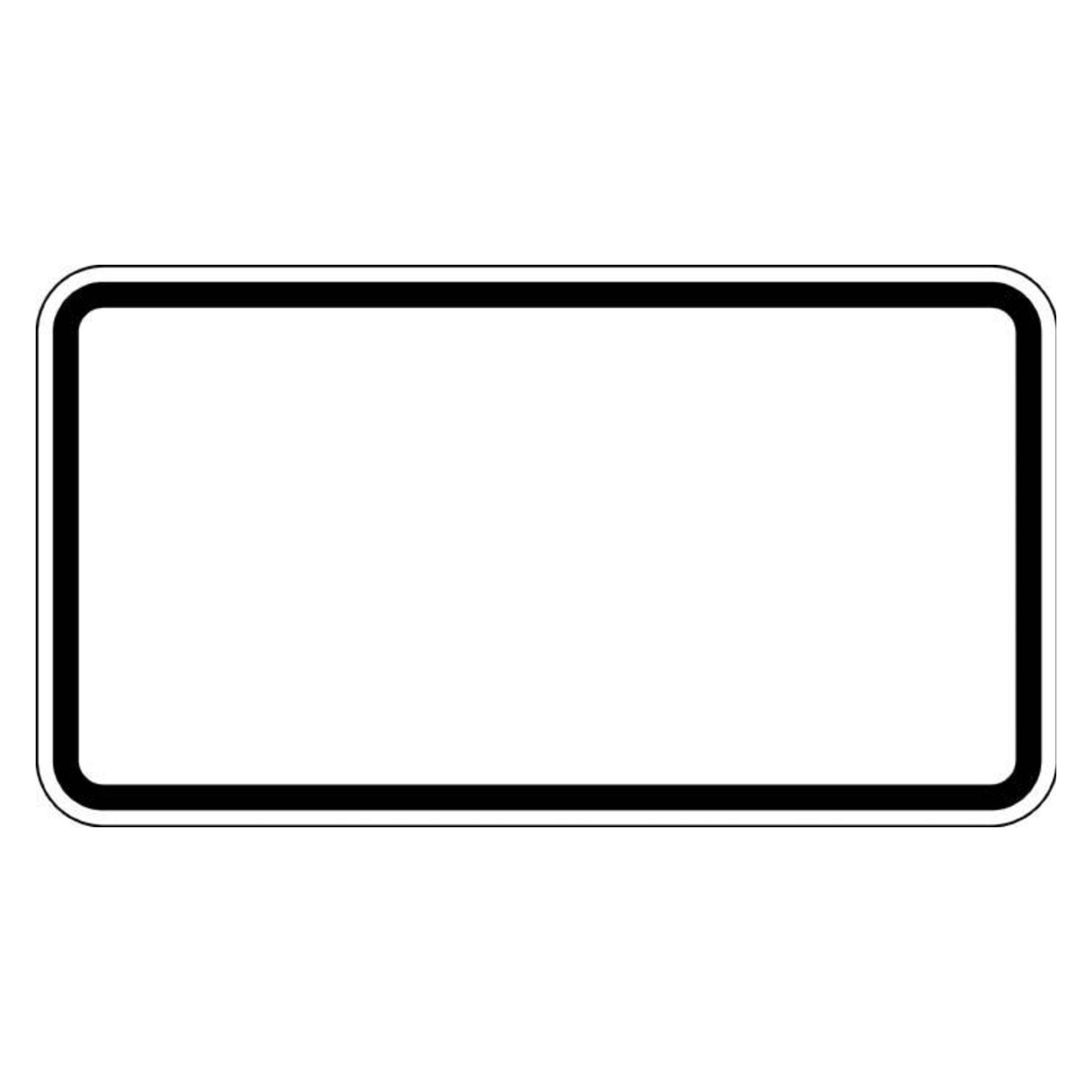 Magni ZZ.blanko, 330x600mm Grund weiss - Rand schwarz RAL-Gütezeichen Folie RA2 (ZZ-330-II-2)
