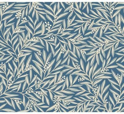 Ronald Redding Rowan Dusty Blue Wallpaper