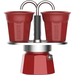 BIALETTI Espressokocher Set Mini Express - rot