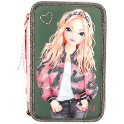 Depesche 11191 TOPModel 3-fach Federtasche OlivgrünTOPModel Triple Pencil Case Olive Green