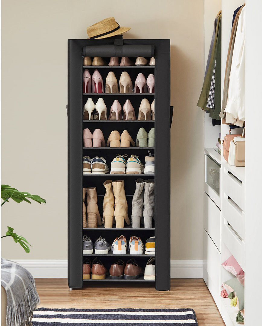 Rebrilliant 27 Pair Shoe Storage Cabinet Black 27