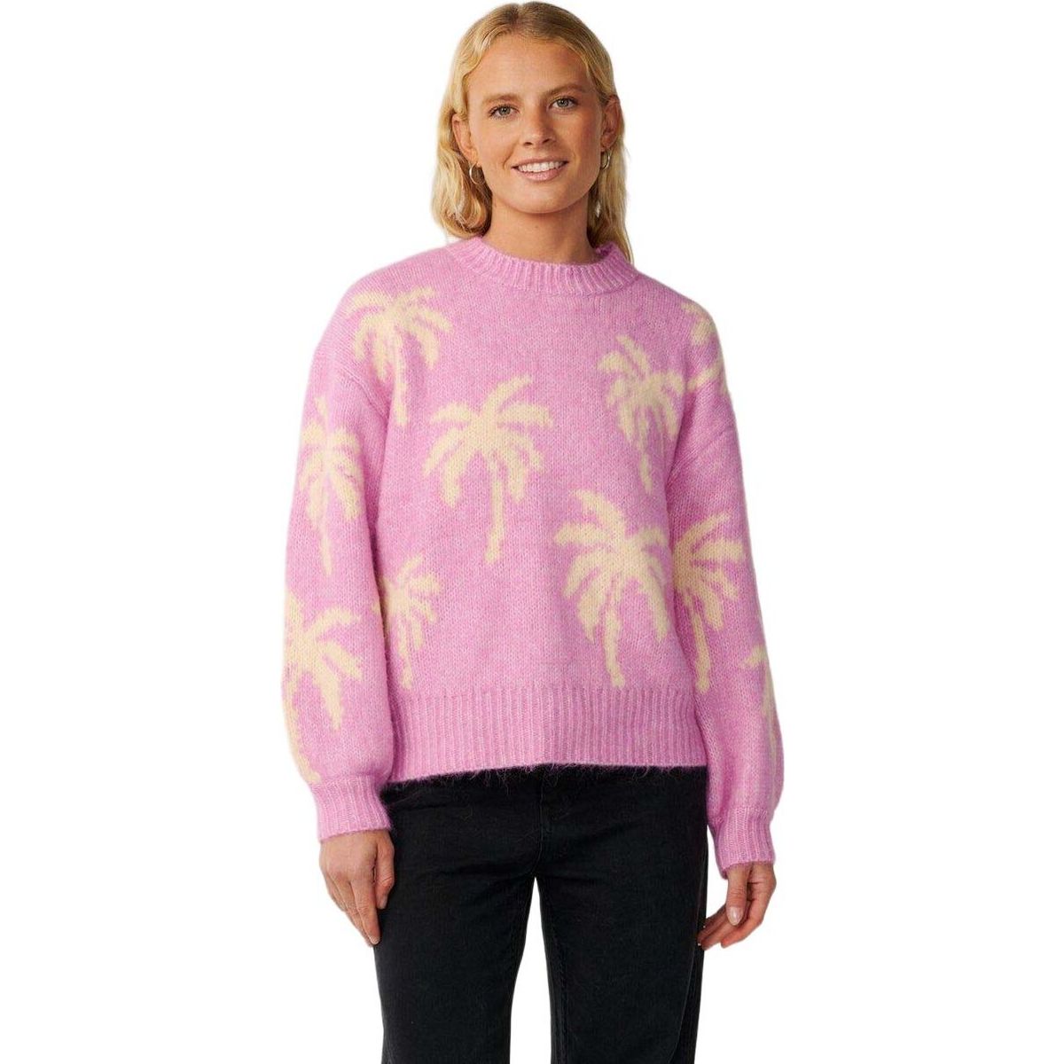 RipCurl Retro Swell Palm Jacquard Crew lilac (0108) XS 03WWKN-0108-XS