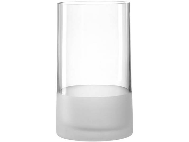 Leonardo Novara 018629 Vase décoratif en Verre satiné en Forme de Cylindre pour Bougies Hauteur 26 cm