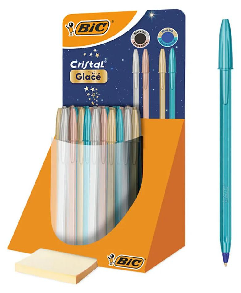Bic Cristal Glacé balpen met vloeibare inkt, frosted design, 40 stuks