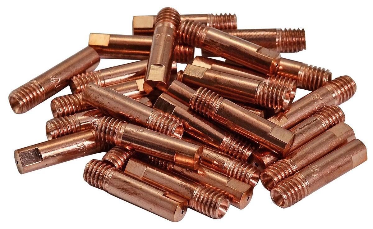Selius Contact Tip voor 15AK MB15 MAG/MIG Lastoorts Φ0.9 M6x25mm, 50 stuks
