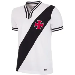 Copa Football, Herren, Fussballtrikot, Vasco da Gama 1975 auswärts Retro Trikot (L), Weiss