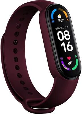 Uplifted Goods Silicone Sport Watch Band wine Red mi Band 7