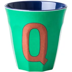 RICE Melamin Becher Buchstaben, Ø9 x H9cm, mehrfarbig, Q2
