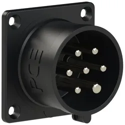 PCE 617-7v CEE-Anbaugerätestecker gerade (70x70mm) 16A 7p 7h IP44/IP54 6177v