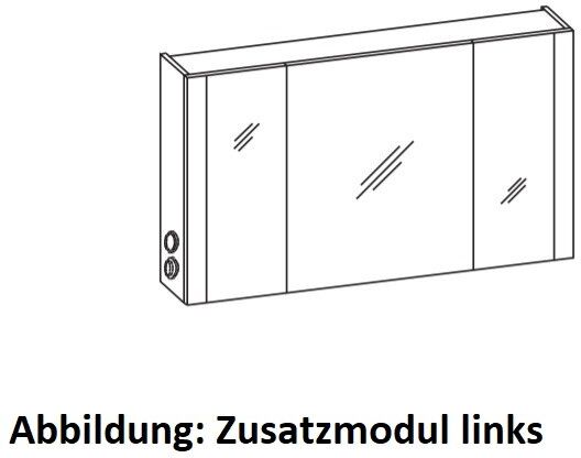 Artiqua LED-Spiegelschrank, Graphit Struktur quer, 071-SET-4-12-UN-401 071-SET-4-12-UN-401