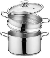 PRiME Cook 6.4 qt. Stainless Steel Steamer Pot with Lid