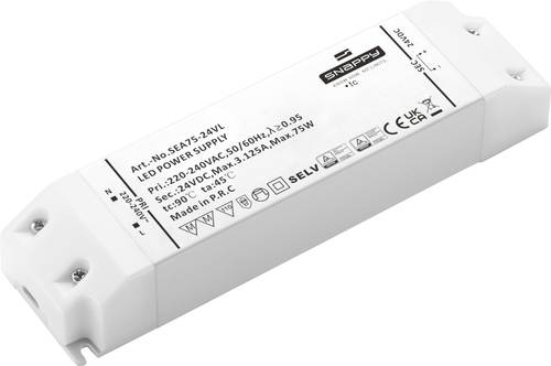 Dehner Elektronik SEA 75-24VL LED-Treiber Konstantspannung 75W 3.12A 24 V/DC Überlastschutz, Überspannung, Möbelzulassung 1St.