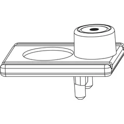 Maco, Drehkippbeschlag, TRONIC Adapter mit Kontaktgeber, mit 2 Zapfen für Kippverschluss (200906)